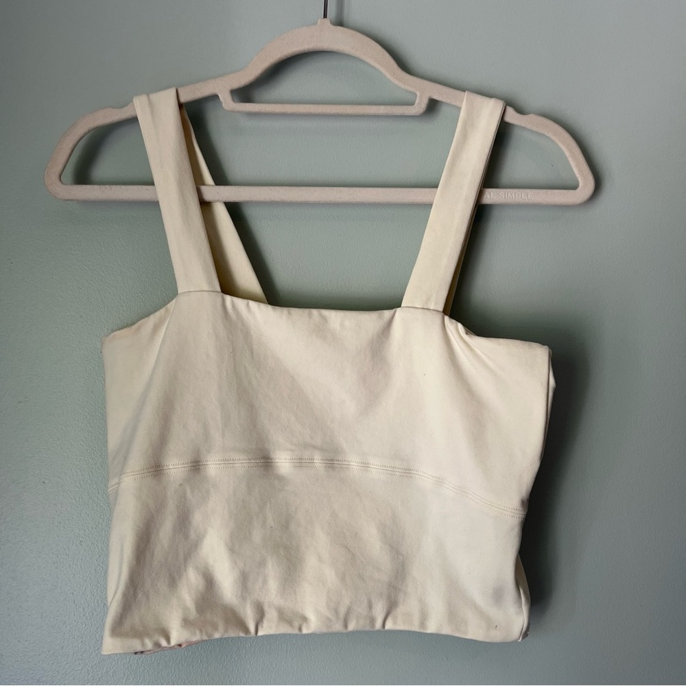 Cream double lined tank top